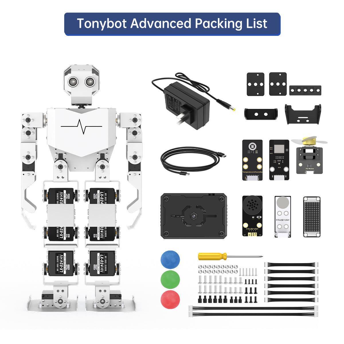 Hiwonder Tonybot Humanoid Robot with Vision AI & Voice Interaction, Educational Programming Kit, Supports Arduino, Scratch & Python Hiwonder Tonybot Humanoid Robot with Vision AI & Voice Interaction, Educational Programming Kit, Supports Arduino, Scratch & Python